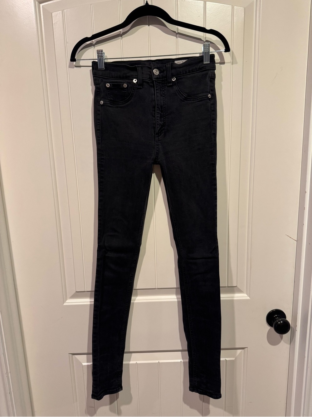 Rag & bone Women's charcoal High-Rise Skinny Jeans